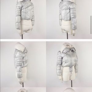 Just Cavalli Women's Coat Silver Down Puffer —SOLD